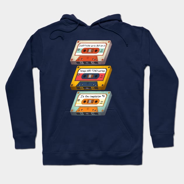 Motivational Cassette Tapes Hoodie by densukii